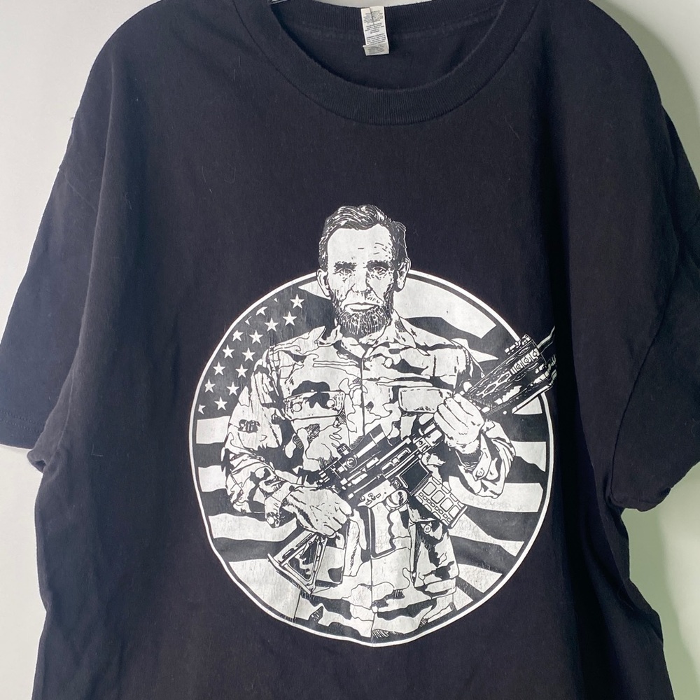 Alstyle Black Patriotic Graphic Tee Men’s Size XL - 1142